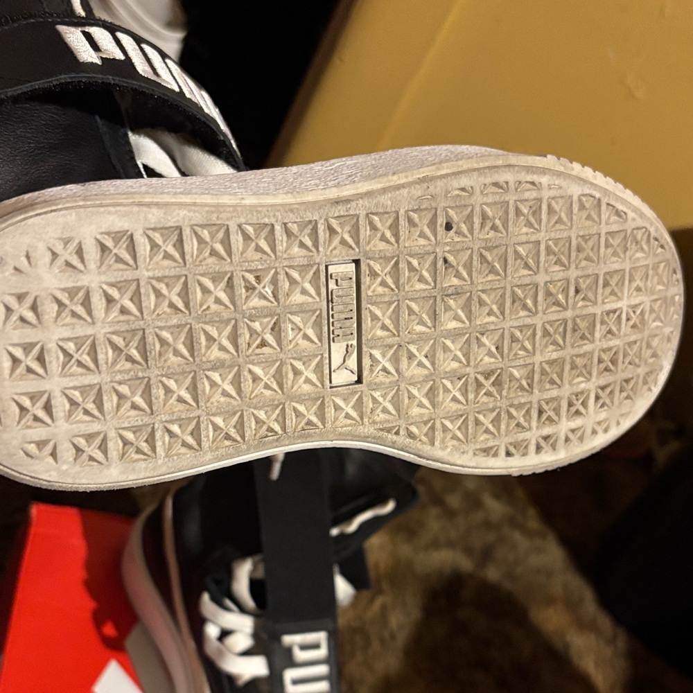 PUMA Kids Black and White Sneakers